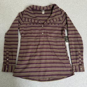Mountain Hardwear Long sleeve Shirt Womens Purple Acadia 1/2 Button Size M